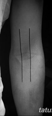 фото тату прямая линия (полоса) от 11.08.2017 №033 — Straight line tattoo