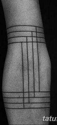 фото тату прямая линия (полоса) от 11.08.2017 №037 — Straight line tattoo