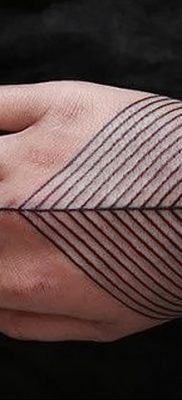 фото тату прямая линия (полоса) от 11.08.2017 №118 — Straight line tattoo