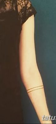 фото тату прямая линия (полоса) от 11.08.2017 №124 — Straight line tattoo