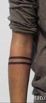 фото тату прямая линия (полоса) от 11.08.2017 №127 — Straight line tattoo