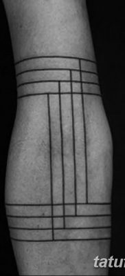 фото тату прямая линия (полоса) от 11.08.2017 №151 — Straight line tattoo