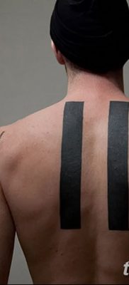 фото тату прямая линия (полоса) от 11.08.2017 №160 — Straight line tattoo