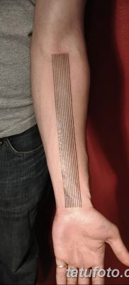 фото тату прямая линия (полоса) от 11.08.2017 №166 — Straight line tattoo