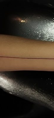 фото тату прямая линия (полоса) от 11.08.2017 №170 — Straight line tattoo