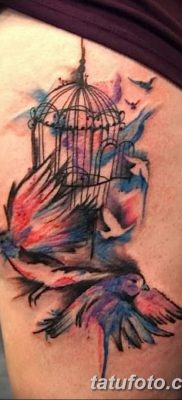 фото тату птица и клетка от 16.08.2017 №001 — Tattoo bird and cage_tatufoto.com