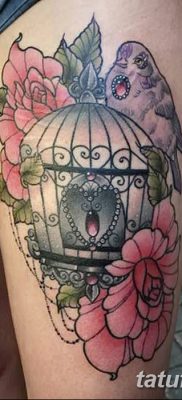 фото тату птица и клетка от 16.08.2017 №010 — Tattoo bird and cage_tatufoto.com