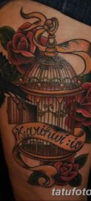 фото тату птица и клетка от 16.08.2017 №013 — Tattoo bird and cage_tatufoto.com