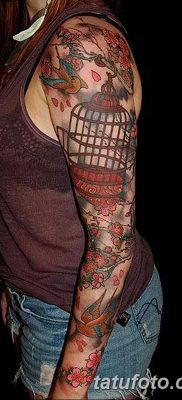 фото тату птица и клетка от 16.08.2017 №026 — Tattoo bird and cage_tatufoto.com