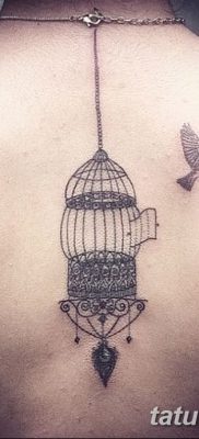 фото тату птица и клетка от 16.08.2017 №037 — Tattoo bird and cage_tatufoto.com