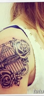фото тату птица и клетка от 16.08.2017 №045 — Tattoo bird and cage_tatufoto.com