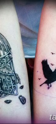 фото тату птица и клетка от 16.08.2017 №047 — Tattoo bird and cage_tatufoto.com