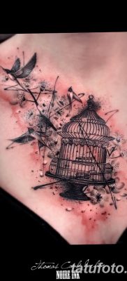 фото тату птица и клетка от 16.08.2017 №061 — Tattoo bird and cage_tatufoto.com