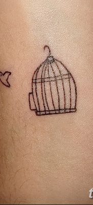 фото тату птица и клетка от 16.08.2017 №076 — Tattoo bird and cage_tatufoto.com