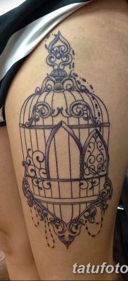фото тату птица и клетка от 16.08.2017 №081 — Tattoo bird and cage_tatufoto.com