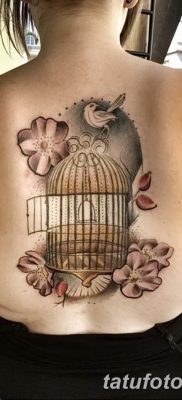 фото тату птица и клетка от 16.08.2017 №140 — Tattoo bird and cage_tatufoto.com