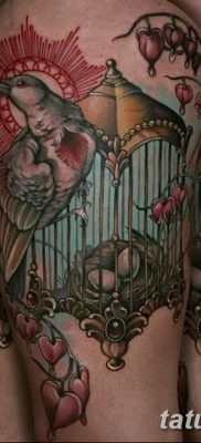 фото тату птица и клетка от 16.08.2017 №148 — Tattoo bird and cage_tatufoto.com