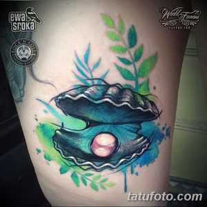 фото тату раковина от 19.08.2017 №044 - Tattoo shell_tatufoto.com