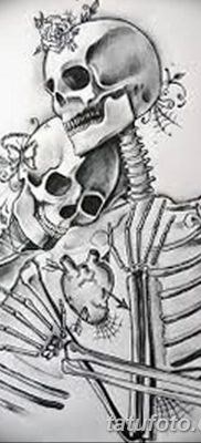 фото тату скелет от 28.08.2017 №051 — tattoo skeleton — tatufoto.com