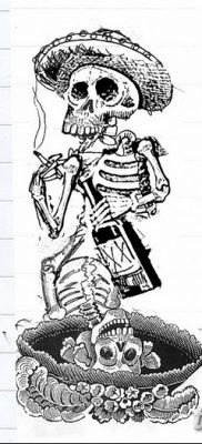фото тату скелет от 28.08.2017 №099 — tattoo skeleton — tatufoto.com