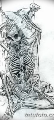 фото тату скелет от 28.08.2017 №117 — tattoo skeleton — tatufoto.com