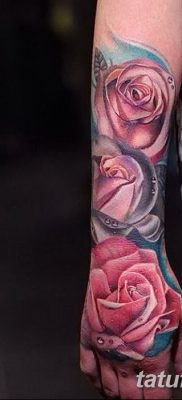фото тату три розы от 21.08.2017 №045 — Three rose tattoos — tatufoto.com