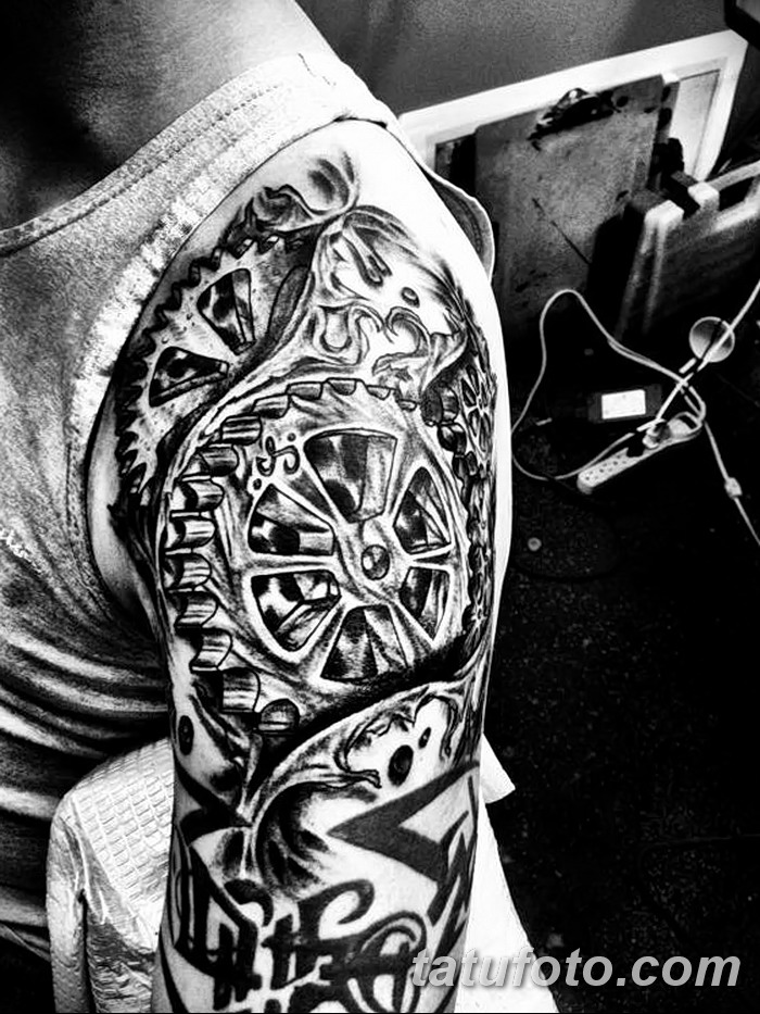 фото тату шестеренки от 21.08.2017 №243 - Gear tattoos - tatufoto.com