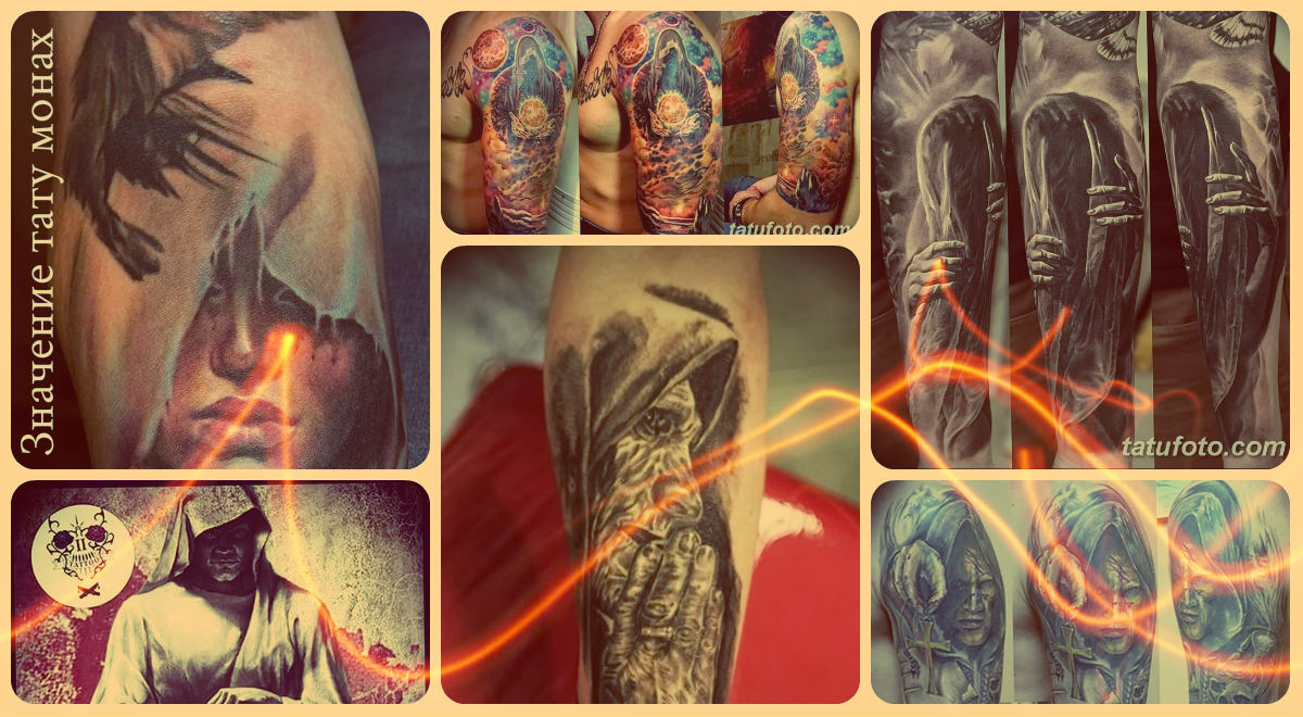 Значение тату монах - фото рисунков готовых татуировок