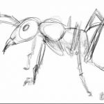 фото Эскиз тату муравей от 07.09.2017 №007 - Sketch of an ant tattoo - tatufoto.com