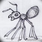 фото Эскиз тату муравей от 07.09.2017 №036 - Sketch of an ant tattoo - tatufoto.com