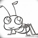 фото Эскиз тату муравей от 07.09.2017 №046 - Sketch of an ant tattoo - tatufoto.com