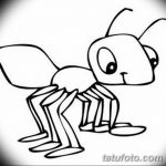 фото Эскиз тату муравей от 07.09.2017 №059 - Sketch of an ant tattoo - tatufoto.com