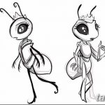 фото Эскиз тату муравей от 07.09.2017 №067 - Sketch of an ant tattoo - tatufoto.com