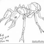 фото Эскиз тату муравей от 07.09.2017 №075 - Sketch of an ant tattoo - tatufoto.com