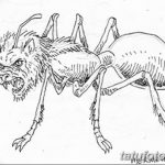 фото Эскиз тату муравей от 07.09.2017 №083 - Sketch of an ant tattoo - tatufoto.com