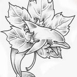 фото Эскизы тату клен от 29.09.2017 №087 - Sketches of tattoo maple - tatufoto.com