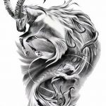 фото Эскизы тату козерог от 29.09.2017 №041 - Sketchesf a capricorn tattoo - tatufoto.com