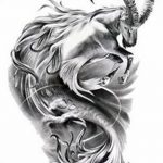 фото Эскизы тату козерог от 29.09.2017 №053 - Sketchesf a capricorn tattoo - tatufoto.com