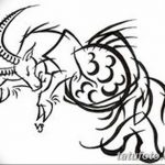 фото Эскизы тату козерог от 29.09.2017 №080 - Sketchesf a capricorn tattoo - tatufoto.com