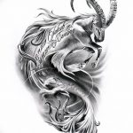 фото Эскизы тату козерог от 29.09.2017 №088 - Sketchesf a capricorn tattoo - tatufoto.com