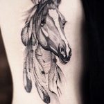 фото Эскизы тату конь от 29.09.2017 №001 - Sketches of a horse tattoo - tatufoto.com