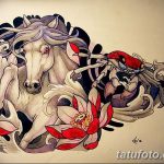 фото Эскизы тату конь от 29.09.2017 №002 - Sketches of a horse tattoo - tatufoto.com