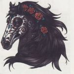фото Эскизы тату конь от 29.09.2017 №012 - Sketches of a horse tattoo - tatufoto.com