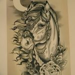 фото Эскизы тату конь от 29.09.2017 №018 - Sketches of a horse tattoo - tatufoto.com