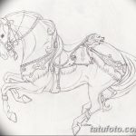фото Эскизы тату конь от 29.09.2017 №019 - Sketches of a horse tattoo - tatufoto.com