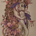 фото Эскизы тату конь от 29.09.2017 №027 - Sketches of a horse tattoo - tatufoto.com