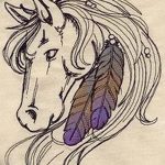 фото Эскизы тату конь от 29.09.2017 №032 - Sketches of a horse tattoo - tatufoto.com