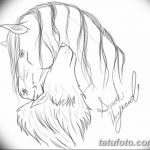 фото Эскизы тату конь от 29.09.2017 №038 - Sketches of a horse tattoo - tatufoto.com