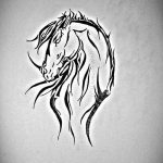 фото Эскизы тату конь от 29.09.2017 №042 - Sketches of a horse tattoo - tatufoto.com