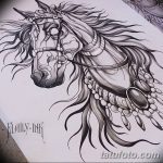 фото Эскизы тату конь от 29.09.2017 №043 - Sketches of a horse tattoo - tatufoto.com